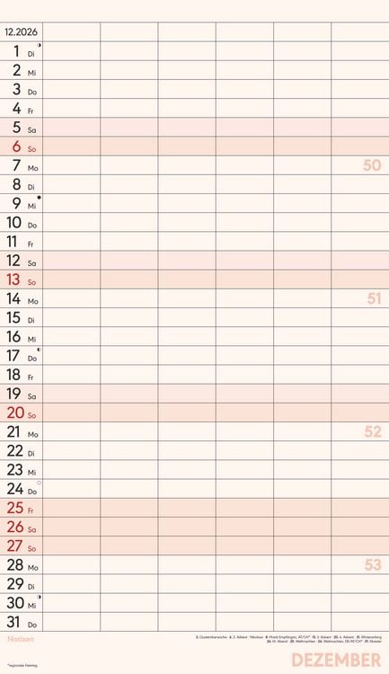 Alpha Edition Familienplaner (26 x 45 cm, Kein Einband, Deutsch)