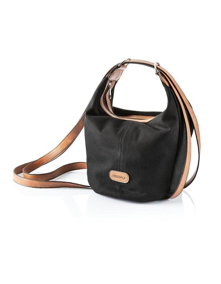 Arrows Schulter- und Rucksacktasche "Emmi", Canvas (Farbe: schwarz)