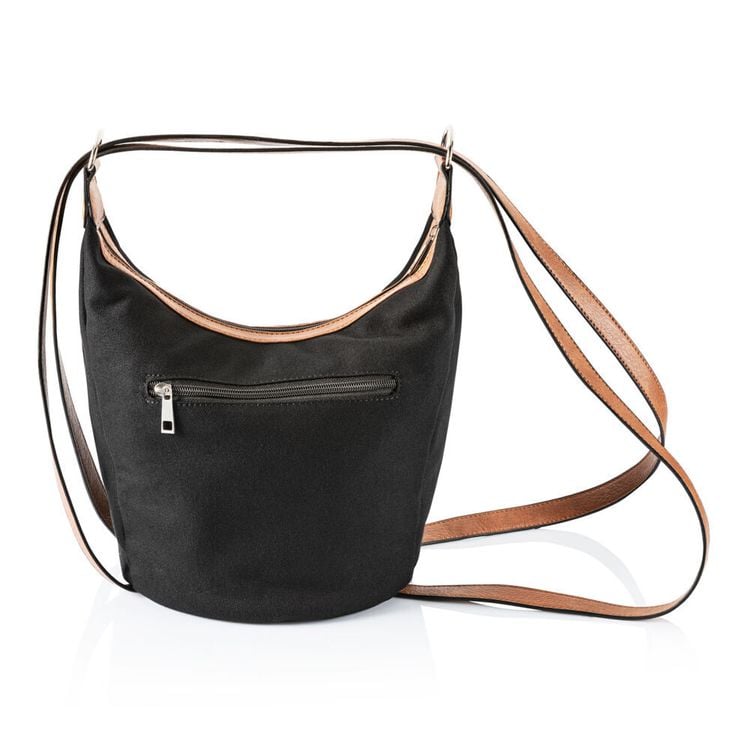 Arrows Schulter- und Rucksacktasche "Emmi", Canvas (Farbe: schwarz)