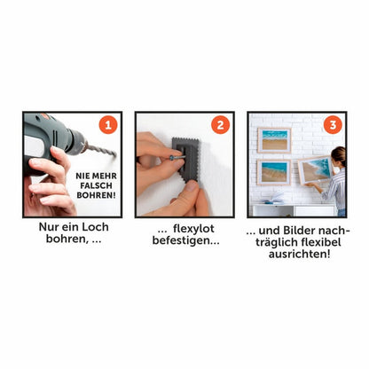 flexylot Bildaufhängung Basic, 3er Set