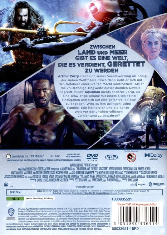 Universal AQUAMAN: LOST KINGDOM DVD (DE)