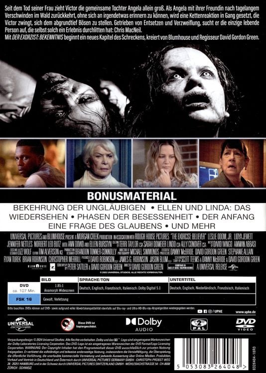 Universal DER EXORZIST: BEKENNTNIS DVD (DVD, 2024, Deutsch, Französisch, Italienisch, Englisch)