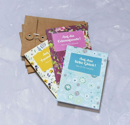 Wunschhefte Freundschaft, Lebensfreude, Glück, 3er-Set DIN A6