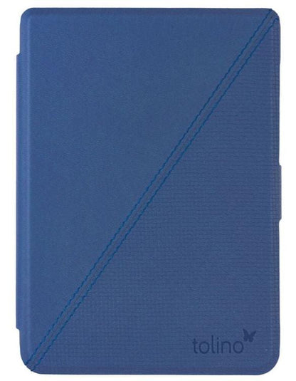 tolino shine 4, Schutztasche in Lederoptik (Farbe:blau)