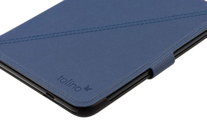 tolino shine 4, Schutztasche in Lederoptik (Farbe:blau)