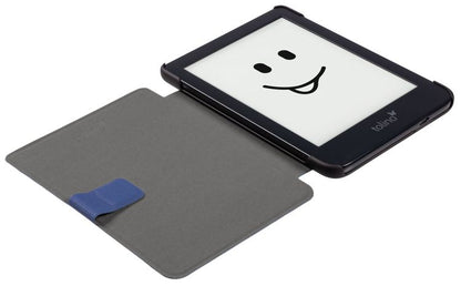 tolino shine 4, Schutztasche in Lederoptik (Farbe:blau)