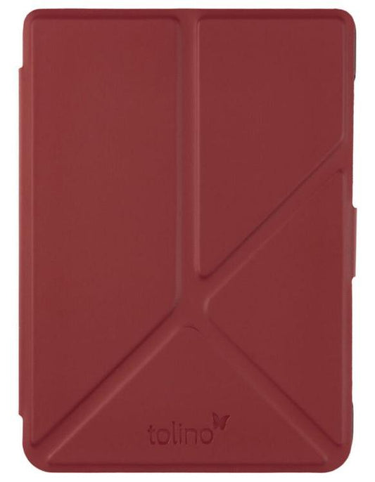 tolino shine 4, Schutztasche mit Origami Standfunktion (Farbe:rot)