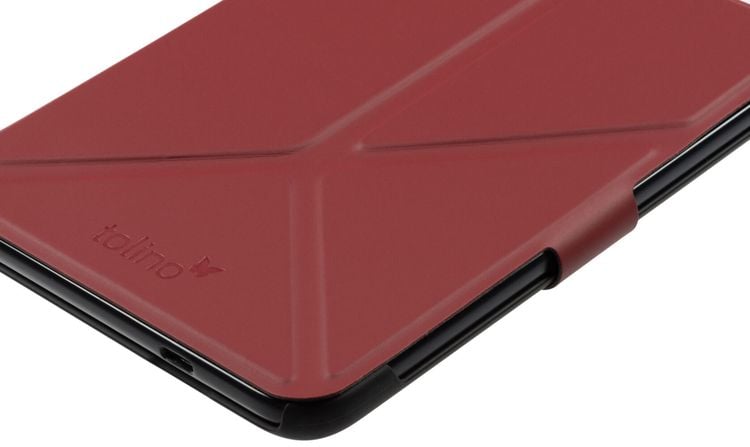 tolino shine 4, Schutztasche mit Origami Standfunktion (Farbe:rot)