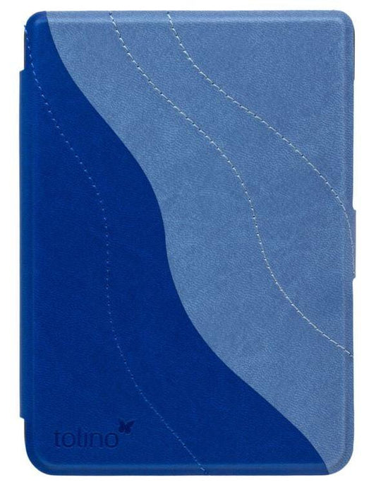 tolino shine 4, Schutztasche in Lederoptik (Farbe:blau)