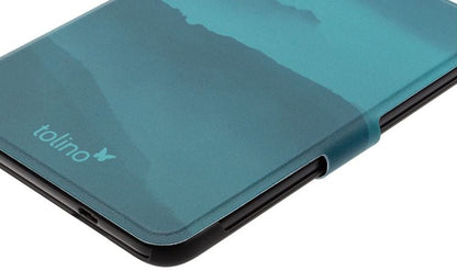 tolino shine 4, Schutztasche in Lederoptik (Farbe:aloe clouds)