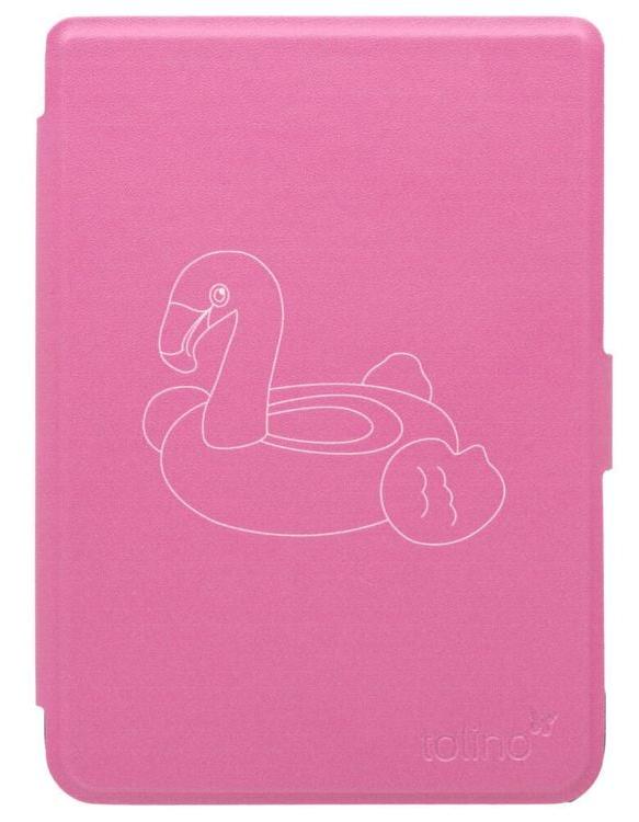 tolino shine 4, Schutztasche in Lederoptik (Farbe:floaty flamingo)