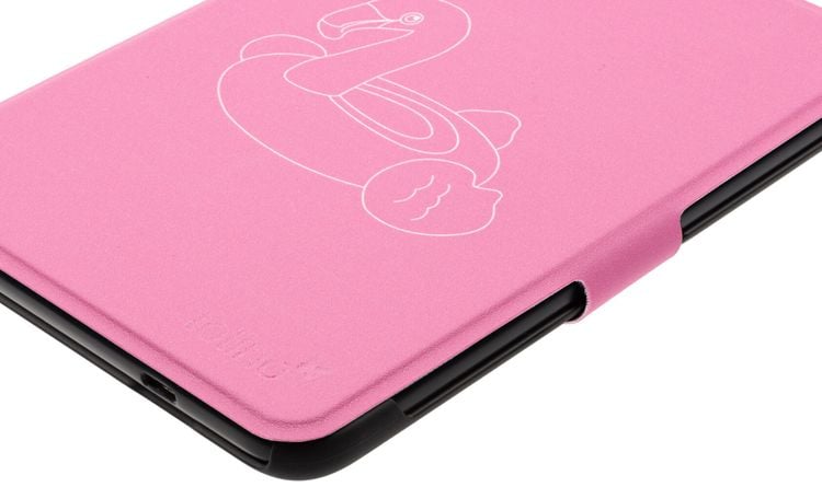 tolino shine 4, Schutztasche in Lederoptik (Farbe:floaty flamingo)