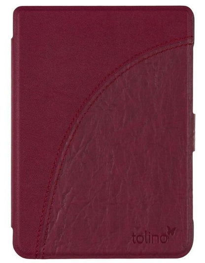 tolino shine 4, Schutztasche in Lederoptik (Farbe:pflaume)
