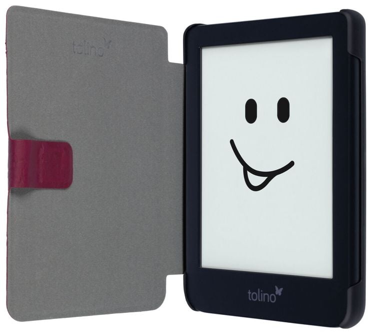 tolino shine 4, Schutztasche in Lederoptik (Farbe:pflaume)