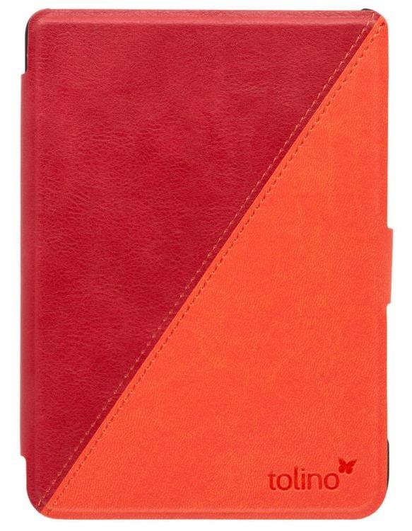 tolino shine 4, Schutztasche in Lederoptik (Farbe:rot)