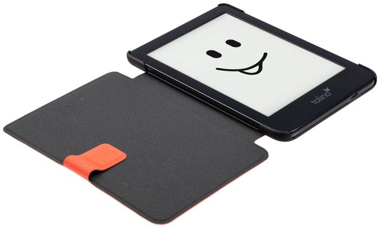 tolino shine 4, Schutztasche in Lederoptik (Farbe:rot)