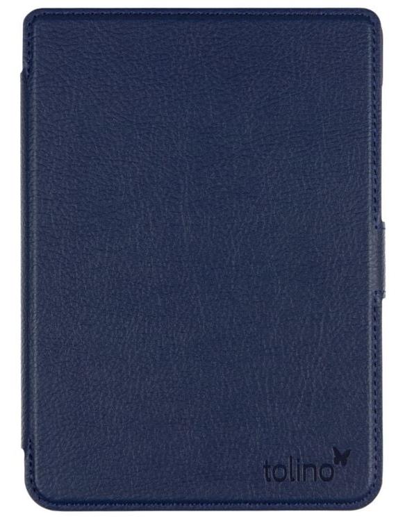 tolino shine 4, Schutztasche in Lederoptik (Farbe:blau)