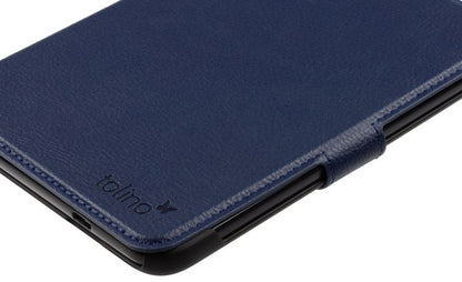 tolino shine 4, Schutztasche in Lederoptik (Farbe:blau)