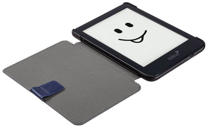 tolino shine 4, Schutztasche in Lederoptik (Farbe:blau)