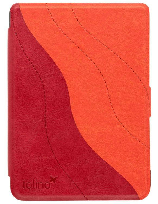 tolino shine 4, Schutztasche in Lederoptik (Farbe:rot)