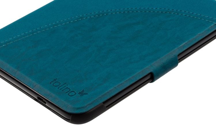 tolino shine 4, Schutztasche in Lederoptik (Farbe:petrol)