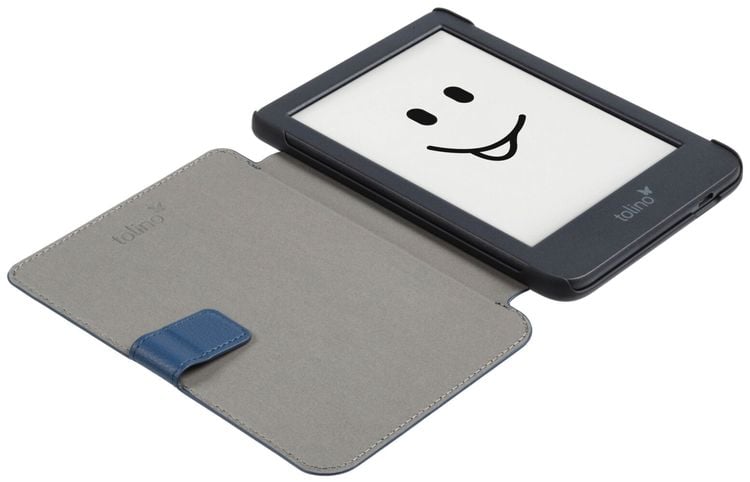 tolino shine/shine color, Schutztasche in Lederoptik (Farbe:blau)