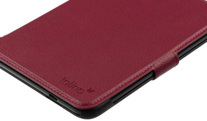 tolino shine 4, Schutztasche in Lederoptik (Farbe:rot)