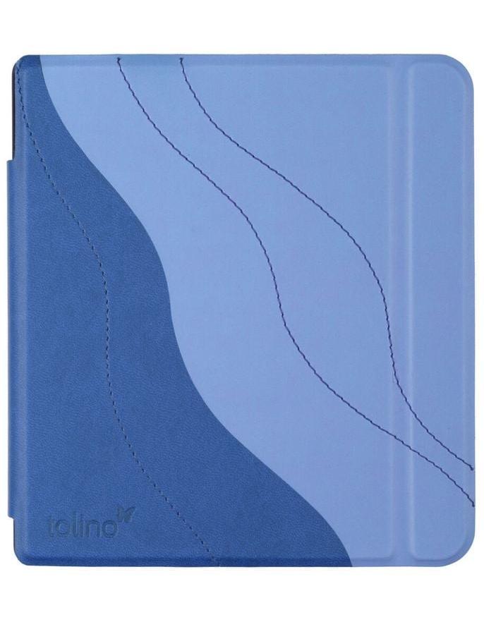 tolino vision 6, Schutztasche in Lederoptik (Farbe:blau)