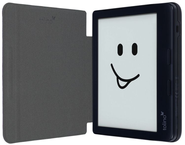 tolino vision 6, Schutztasche in Lederoptik (Farbe:blau)