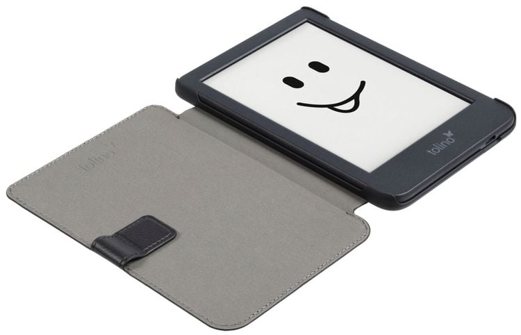 tolino shine/shine color, Schutztasche in Lederoptik (Farbe:schwarz)