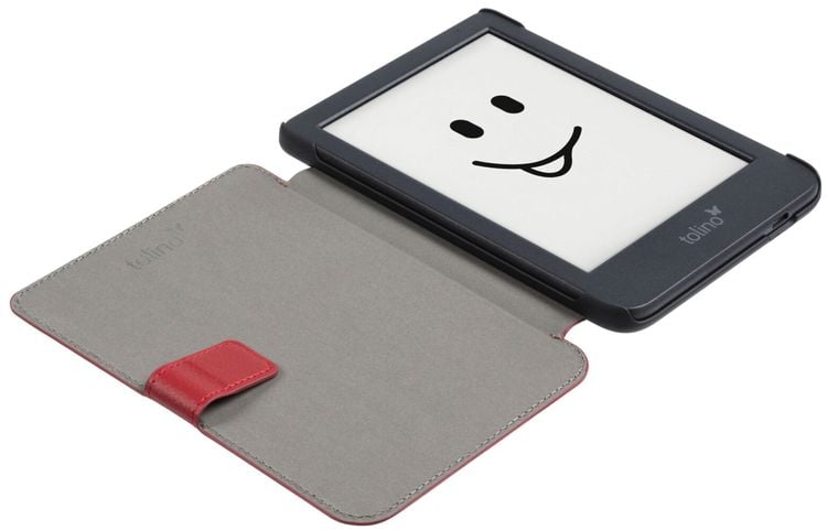 tolino shine/shine color, Schutztasche in Lederoptik (Farbe:rot)