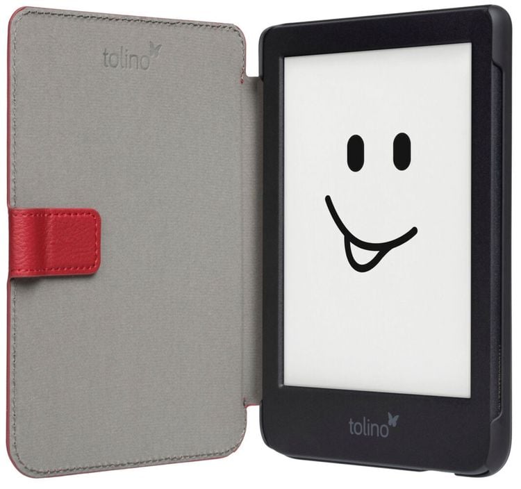 tolino shine/shine color, Schutztasche in Lederoptik (Farbe:rot)