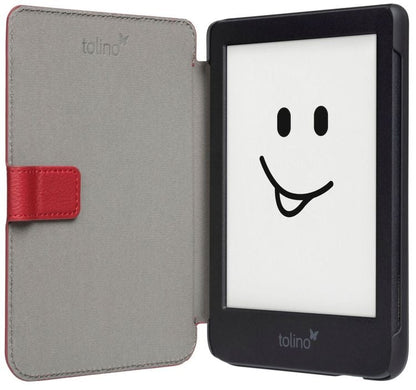 tolino shine/shine color, Schutztasche in Lederoptik (Farbe:rot)
