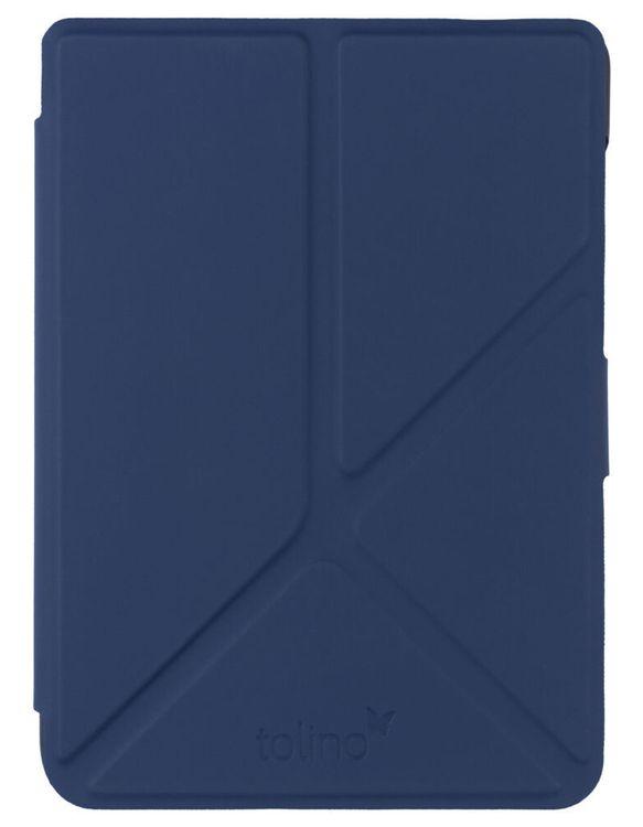 tolino shine 4, Schutztasche mit Origami Standfunktion (Farbe:blau)