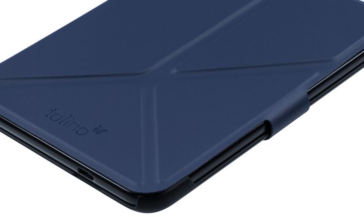 tolino shine 4, Schutztasche mit Origami Standfunktion (Farbe:blau)