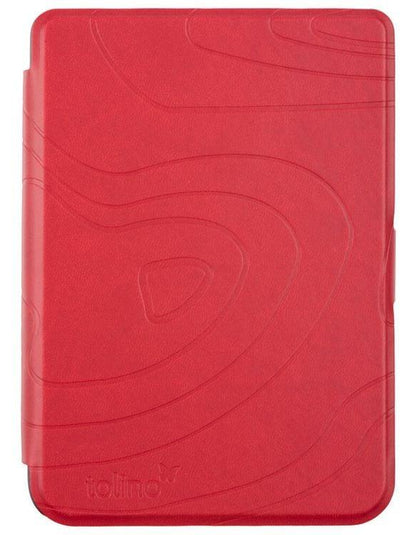 tolino shine/shine color, Schutztasche in Lederoptik (Motiv:red texture)