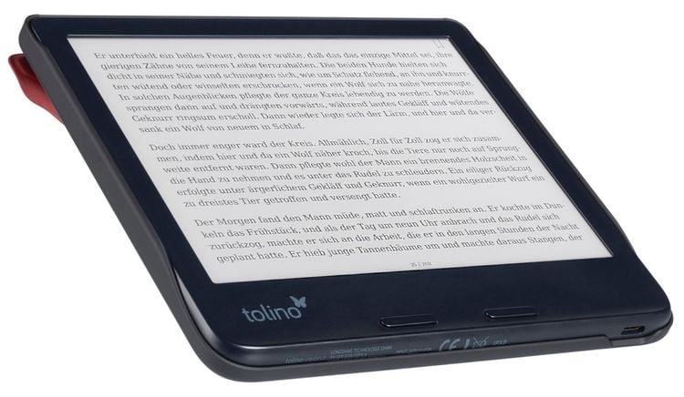 tolino vision color, Schutztasche mit Origami Standfunktion (Farbe:rot)