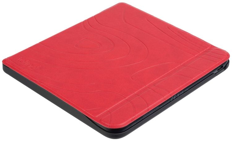 tolino vision color, Schutztasche in Lederoptik (Motiv:red texture)