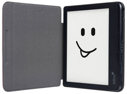 tolino vision color, Schutztasche in Lederoptik (Motiv:red texture)