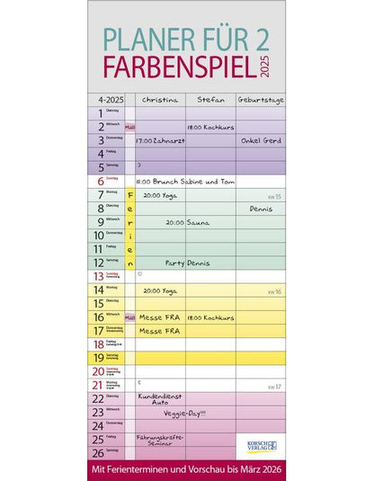 Farbenspiel - Planer für 2 2024