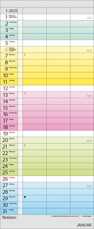 Farbenspiel - Planer für 2 2024