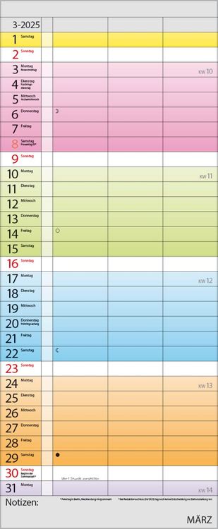 Farbenspiel - Planer für 2 2024