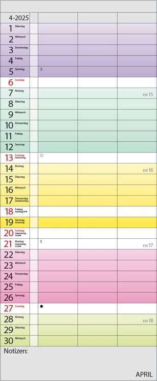 Farbenspiel - Planer für 2 2024