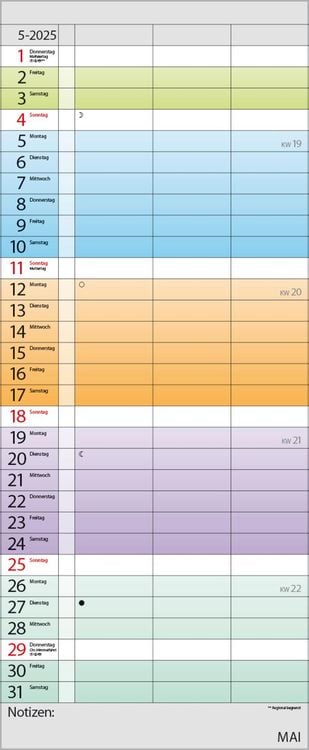 Farbenspiel - Planer für 2 2024