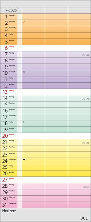 Farbenspiel - Planer für 2 2024