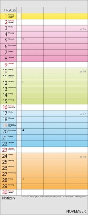 Farbenspiel - Planer für 2 2024