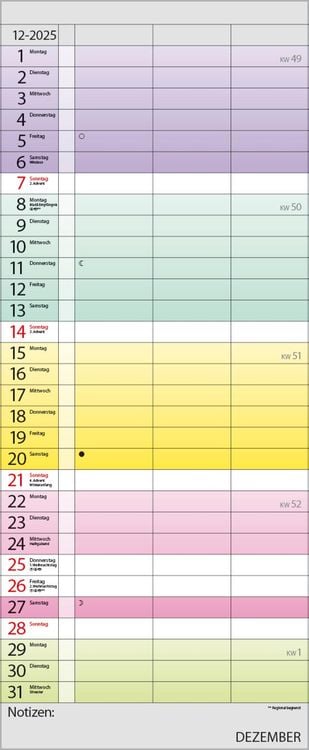 Farbenspiel - Planer für 2 2024