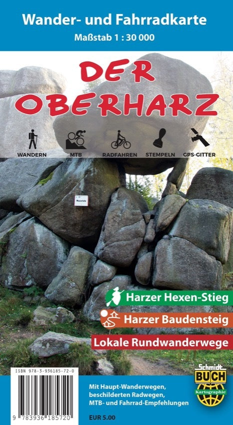 Der Oberharz, Wander- und Fahrradkarte
