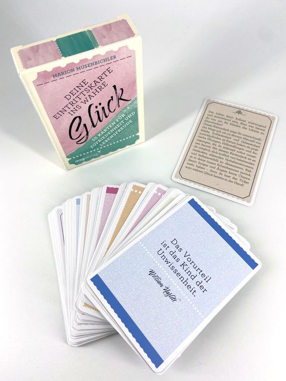 Deine Eintrittskarte ins wahre Glück, Inspirationskarten