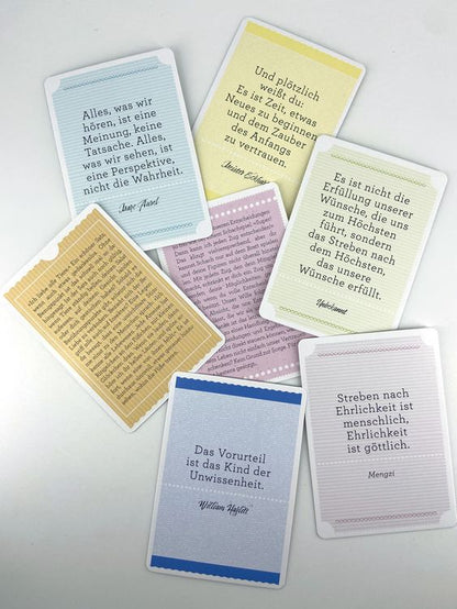 Deine Eintrittskarte ins wahre Glück, Inspirationskarten